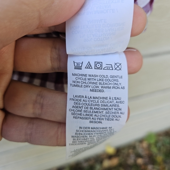 J. Crew purple and white classic-fit boy shirt in crinkle gingham size 00 - Picture 6 of 9